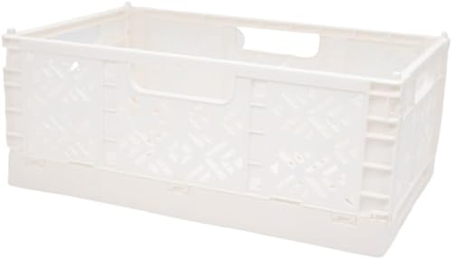 Phlox Collective Caja de plástico, cajas para almacenamiento, caja de almacenamiento, caja plegable, cestas de plástico, organizador estético para