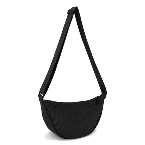 Image of Nylon Crescent Crossbody Bag for Women Purses Trendy Men,Small Travel Sling Bag Hobo