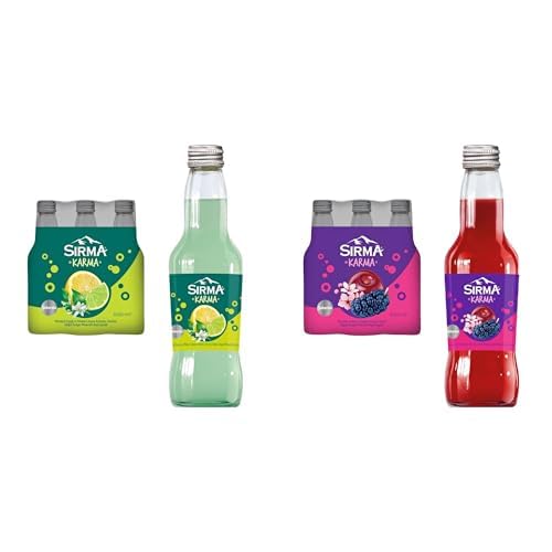 Sırma Karma Portakal Çiçeği ve Misket Limonu Aromalı Limonlu Doğal Maden Suyu 6x250 ml ve Sırma Karma Karadut ve Kiraz Çiçeği Aromalı Vişneli Doğal Maden Suyu 6x250 ml