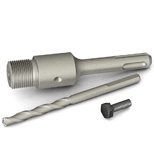 SYDARSYN Connecting Rod, Hole Saw Extension Shank 110mm Round-Handle Carbide SDS Plus Shank with Center Drill (Hole Saw NOT Including)