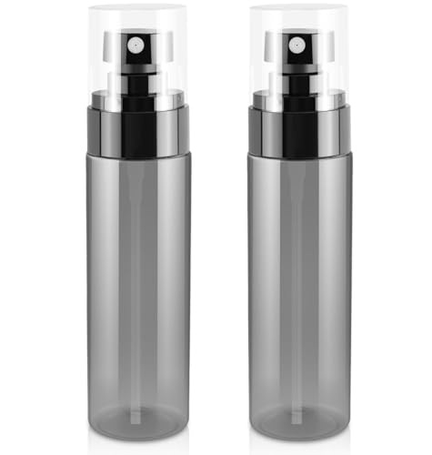 Image of 100ml Fine Mist Spray Bottle for Hair, Skin Care & Cleaning | Refillable Black Plastic Mini Spray Bottle | Leak-Proof Travel Spray for Salons, Plants, Face Mist & Home Use (Black 100ml - (2)