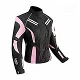 Genérico Chaqueta de Moto para Mujer, ST 840 RXT H2Out,Textil 3 Capas, Negro y Rosa, Impermeable Cortaviento, 4 Estaciones (FR/ES, Letras, S, Regular, Regular)