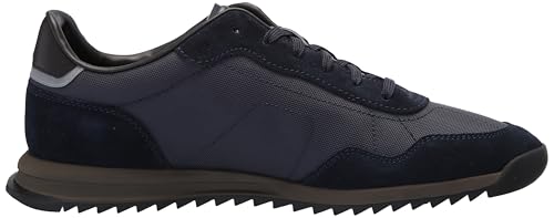 Image of BOSS Men's Zayn Low Profile Suede Leather Two Tone Sneaker