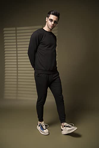 Image of Rigo Round Neck Full Sleeve Terry Track Suit For Men | Regular Fit Plus Sizes Tracksuit for Men's | Co-ord Set For Men