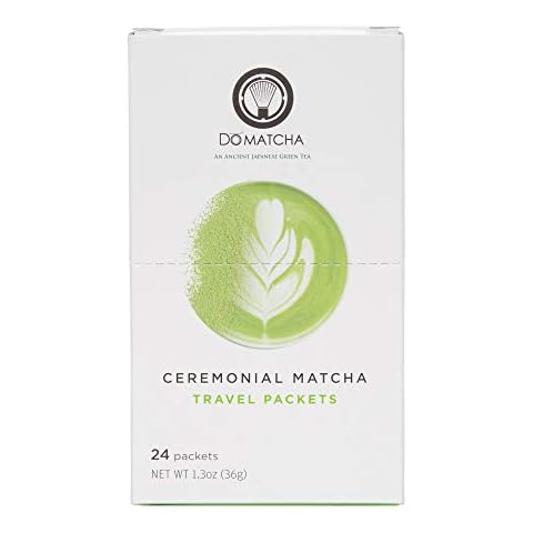 DoMatcha - Ceremonial Green Tea Matcha Powder, Travel Friendly, Natural Source of Antioxidants, Caffeine, and L-Theanine, Promotes Focus and Relaxation, Kosher, 24 Packets Cover