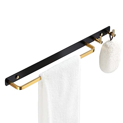 Porte-serviettes en laiton et acier inoxydable design mural chic 50 cm