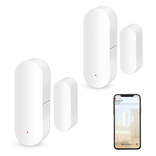 WiFi Door Sensor with App Alerts (2-Pack)