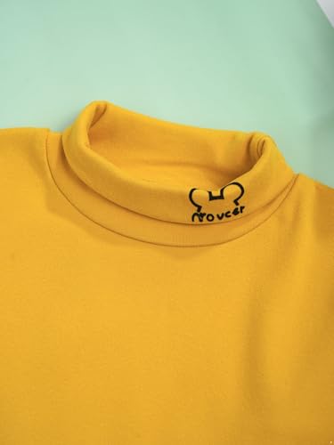 Kids Turtleneck Base Layer Shirts Thermal Top Long John Underwear Shirt Casual Solid Color Undershirts4