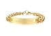 Mealguet Jewelry MG Personalized Custom Engraving Plain Stainless Steel ID Bracelets Men Women,Gold Plated,8.3"