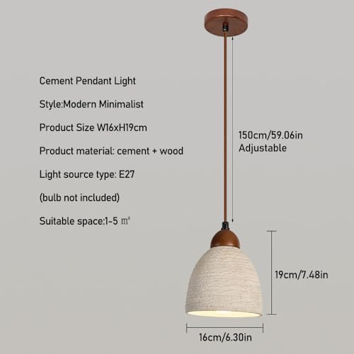 Lámpara de techo de cemento elegante para iluminación de interiores 6