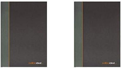 Collins 6424 Ideal Case Bound A4 Double Cash Book 192 Pages, Black
