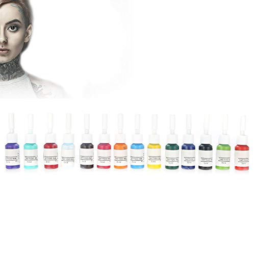 Natural Ingredients Tattoo Ink, Semi-Permanent Body Painted Tattoo Ink Set Tattoo Inks Easy For Tattoo Inks To Color 5Ml/Bottle