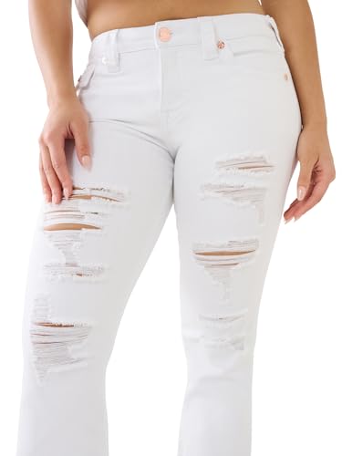 True Religion Women's Becca Boot Cut Destroyed Jean3