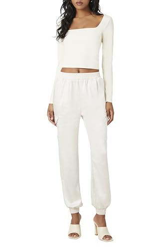 Joggers Forever 21 satin de haute qualité pantalon fluide - 5