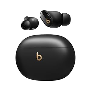 Beats Studio Buds +| ワイヤレスノイズキャンセリングイヤフォン - AppleデバイスとAndroidデバイスで互換性が向上、内蔵マイク、耐汗仕様Bluetoothイヤフォン、空間オーディオ - ブラック/ゴールド" 