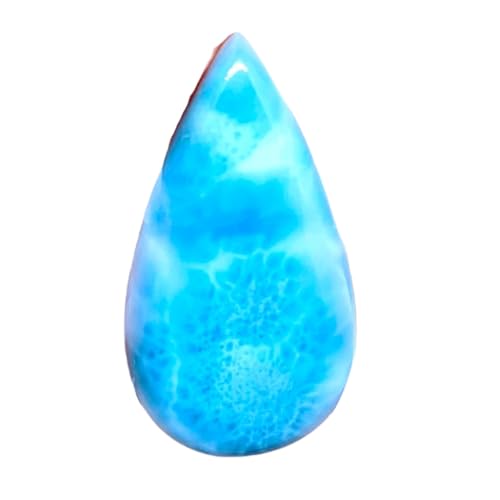 Larimar cabochon en vrac de 40x22x8mm pierre naturelle pour fabrication bague et collier bricolage