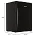 Cookology 55cm Side-by-Side under counter Fridge & Freezer Matching Pack in Black -,Freestanding - Adjustable Temperature Control & Legs - Reversible Doors - 4 Star Freezer Rating