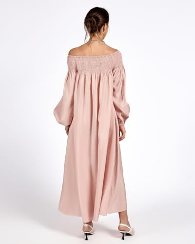 SIXDO G-Pink Raw Loose Dress for Women, Womens 2025 Long Flowy Casual Fall Dress L — view 2