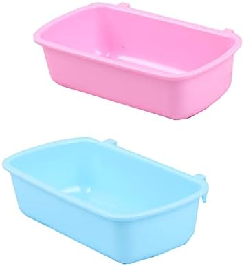 Small Animal Feeder Bowl Basic Dish Covenient Hanging Cups - 2 Pack Bath Food Water Bowls for Birds Hamsters Mice Rats Small Pets
