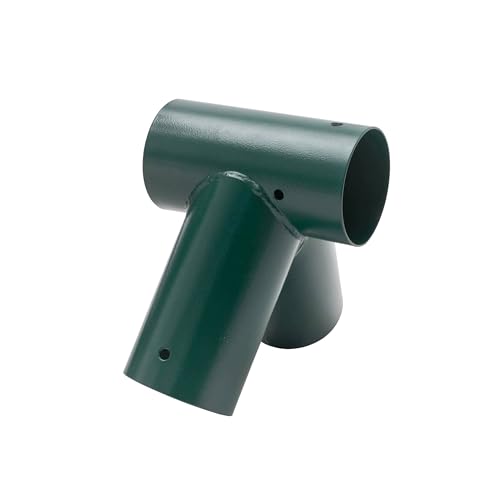 Relaxdays Connecteur pour balançoire en A, Acier Vert, Angle 100°, pour poteaux Rond Ø100 mm, 20x20x20 cm
