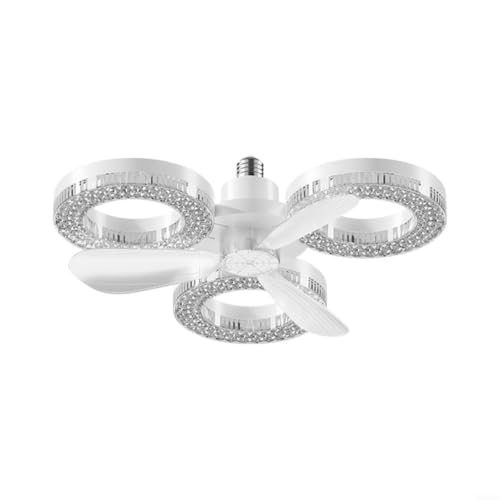 Wodsty Ventilador de techo con luz LED compatible con 100-245 V, plano, regulable con mando a distancia, silencioso, para dormitorio, salón, oficina, color blanco (3 cabezales) Wodsty Ventilador de techo con luz LED compatible con 100-245 V, plano, regulable con mando a distancia, silencioso, para dormitorio, salón, oficina, color blanco (3 cabezales)