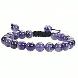 Tamaño bien hecho y ajustable: la pulsera de piedras preciosas se pule suavemente y tiene un diseño simple que reúne fuertes perlas duraderas. Esta pulsera de piedras preciosas se ajusta a la mayoría de las partes de la muñeca.