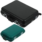 Beaupretty 二層式 釣りタックルボックス プラスチック製 収納ケース ルアー 釣り針整理用 コンパクト収納 海釣り 2個セット