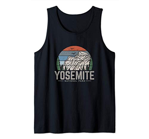 Vintage Retro Yosemite National Park Hiking T Shirt Camiseta sin Mangas