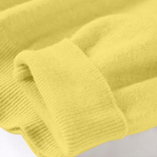 OIOLOYJM Fall Cashmere Sweaters for Women 2025 Crewneck Long Sleeve Tops Knitted Pullovers Lightweight Merino Wool Sweater