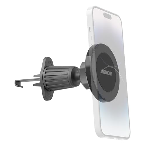 ARKON Mounts Car Vent Phone Mount | 20 Powerful Magnets | Quick 360° Rotation | Stable Vent Mount | Magnetic Phone Holder for Car | Compatible with iPhone, Galaxy, Note, Pixel, & More