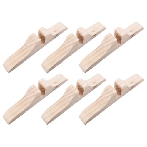 Veemoon 6 Piezas Soportes Base de Madera para Biombos Plegables Pies Resistentes para Divisores de Ambientes Soporte para Parabanes y Pantallas de Privacidad Fácil Montaje de Unidades