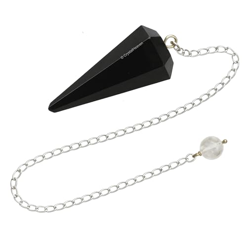 Image of Black Agate Pendulum Dowsing Tool - Natural Crystal Pendulum for Spiritual Guidance - Premium Dowser Pendulum for Accurate Divination and Energy Healing - Perfect for Energy Healing and Chakra Balancing - Handcrafted with Precision and Elegance