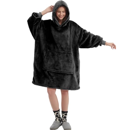 FELOVE Découvrez la Couverture Portable Ultra Douce et Confortable, agrémentée d'une Grande Poche et d'un Hoodie Douillet. – vue 3