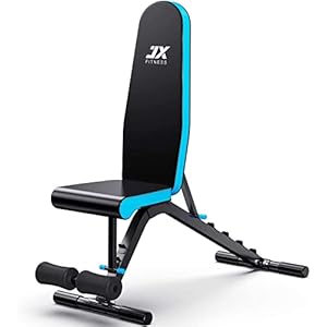 JX FITNESS Adjustable Weight Bench Incline Decline Flat Workout Bench 90 Degree Upright Home Training Sit up Gym Bench