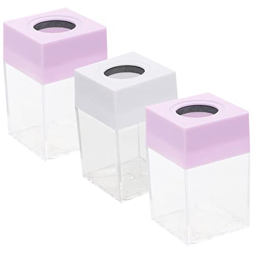 Loigohon マグネット式ペーパークリップケース プラスチック製 ? 磁気蓋付き透明ディスペンサー オフィスデスク収納