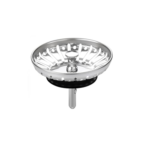 Jootuepo 84mm Kitchen Sink Plug Strainer, Coladores De Acero Inoxidable Espesos, Filtra Los Alimentos Previene Los Olores, Para Cocina Tamaño Fregaderos De 84-85mm