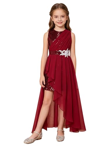 Robe de demoiselle d'honneur en chiffon brillant de concours