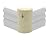 Pine Outside Radius Corner Base Block Bullnose, 3/4" x 2 1/4" x 4" Clear Pine & Knotty Pine - Fits 3/4" Radius, Trim Molding