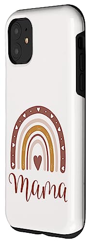 Iphone 11 Heart Beige Bohemian Boho Rainbow Mama Case #TOP1