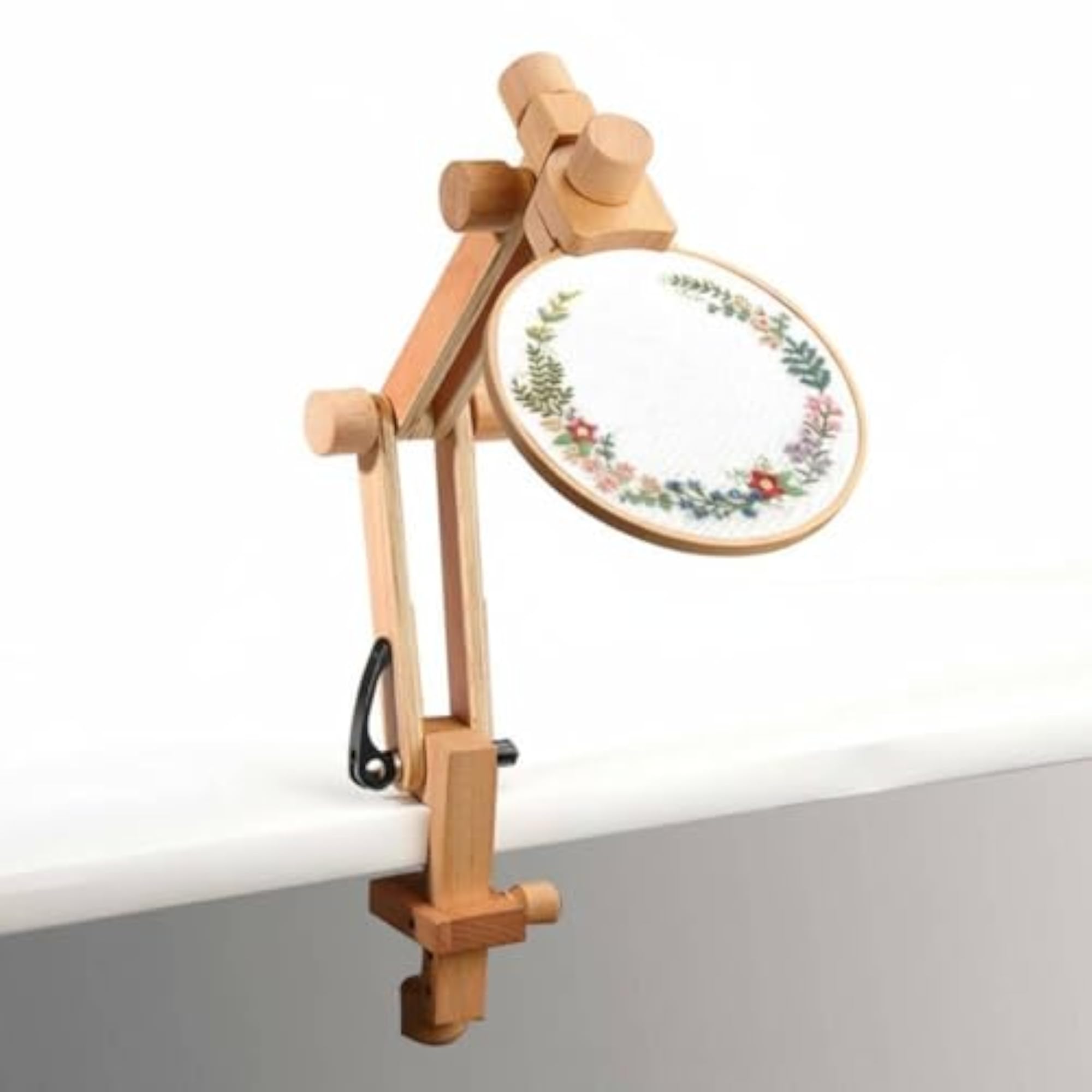 Foldable Wooden Embroidery Stand with 360 Degree Rotation