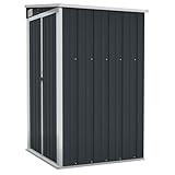 vidaXL Cobertizo de Jardín de Pared Accesorio Patio Cubierta Organizador Espacio Almacenamiento Caseta con Puerta para Casa Acero Galvanizado