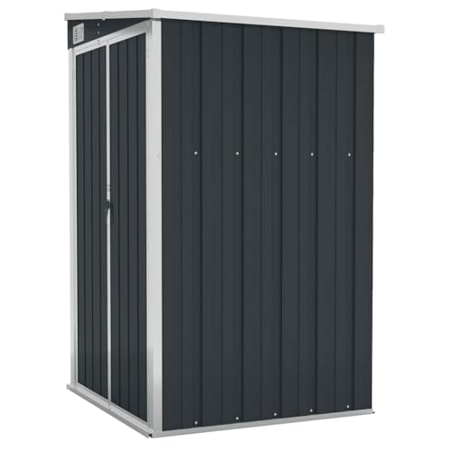 vidaXL Capanno da Giardino a Parete Antracite 118x100x178 cm Acciaio