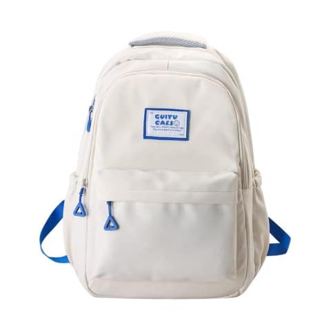 RTMYOR Primary School Bags Campus Shopping Children Backpack Large Capacity Lightweight Shoulder Bags for Teenage Boys and Girls (White) Cover