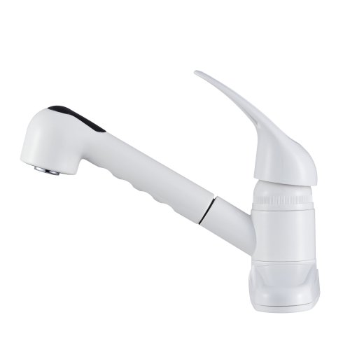 Dura Faucet Df-Pk100-Wt Rv Non-Metallic Pull-Out Kitchen Sink Faucet - Single Handle (White) #TOP1
