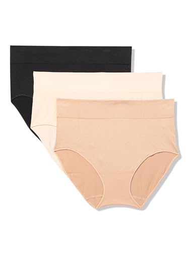 Warner's Women's Blissful Benefits No Pinching No Problems Dig-Free Seamless Stretch High-Waist Brief 3-Pack Wrw251br06
