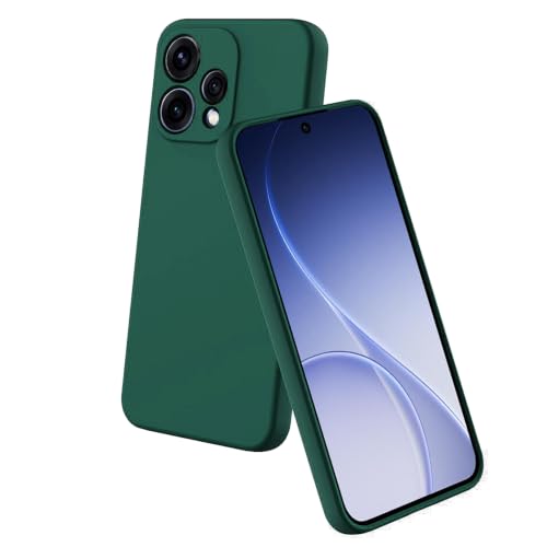 Image of Back Cover Compatible with Oppo Reno15 5G | Full Camera Protection | Premium Liquid Silicon Case | Flexible Bumper Case for Oppo Reno15 5G (Green)