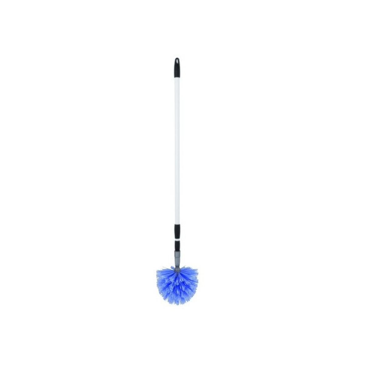 MSV Brush with handle telescopic round plastic - 1 piece - Random color - 30 x 20 x 15 cm