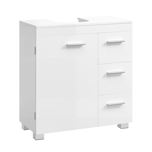 VASAGLE Mobile Sottolavabo per Bagno, Mobiletto da Bagno, 3 Cassetti