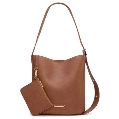 Image of Montana West Medium Hobo Bags for Women with Coin Purse, Soft PU Leather Bucket Shoulder Ladies Handbag with Adjustable Strap