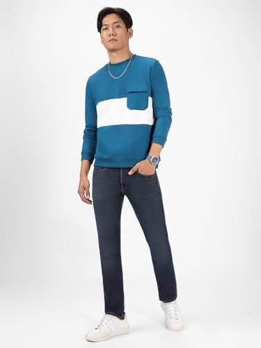 Image of Urbano Fashion Men's Cotton Color Block Sweatshirt